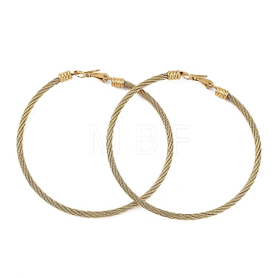 Ion Plating(IP) 304 Stainless Steel Ring Hoop Earrings for Women EJEW-M023-08A-1