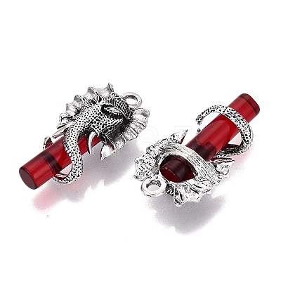 Alloy Glass Pendants GL-N004-03AS-1