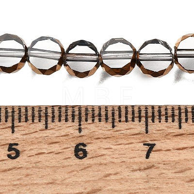 Electroplated Transparent Glass Beads Strands GL-CBA98F0-06B-06-1