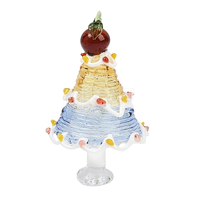 Handmade Lampwork Christmas Tree Ornaments LAMP-C026-06E-1