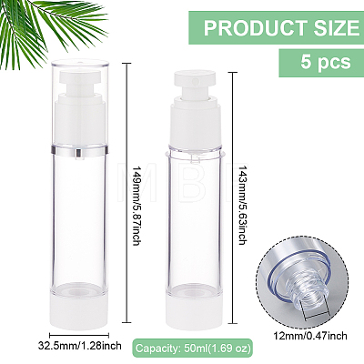 Plastic Empty Refillable Airless Pump Bottle AJEW-WH0258-868B-1