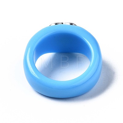 Opaque Acrylic Finger Rings RJEW-Q162-001A-1