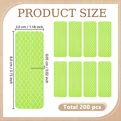 200Pcs PET Multifunctional Reflective Self Adhesive Stickers STIC-GO0001-04A-1