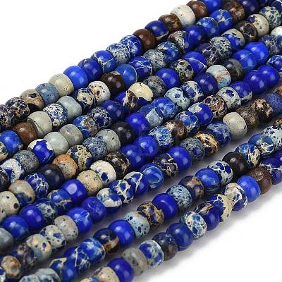 Dyed Natural Imperial Jasper Beads Strands G-P600-A01-01B-1