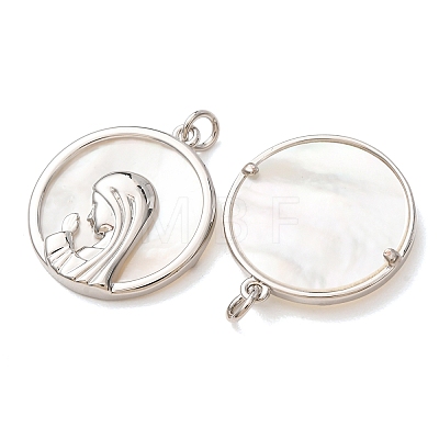 Religion Natural White Shell Pendants SH-CBAB4F6-01P-1