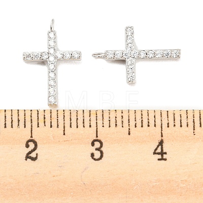 925 Sterling Silver Micro Pave Cubic Zirconia Charms STER-Q190-06P-1