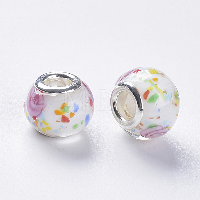 Handmade Lampwork European Beads LAMP-S193-009G-1