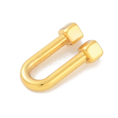 Rack Plating Brass U Shape Links Buckle for Dress Lingria Bikini Swimming Wear Accessories KK-A224-24A-G-1