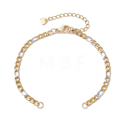 304 Stainless Steel Figaro Chain Bracelet Makings AJEW-JB01283-1