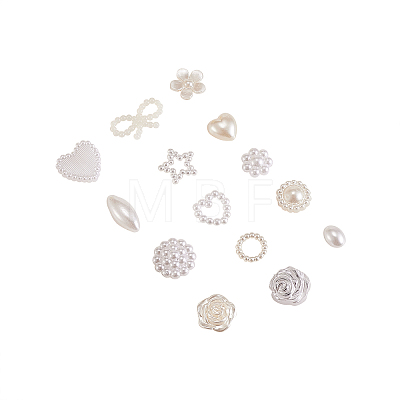 ABS Plastic Imitation Pearl Cabochons OACR-CJ0001-08-1