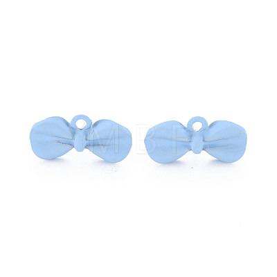 Spray Painted Alloy Stud Earring Findings PALLOY-S139-011-RS-1