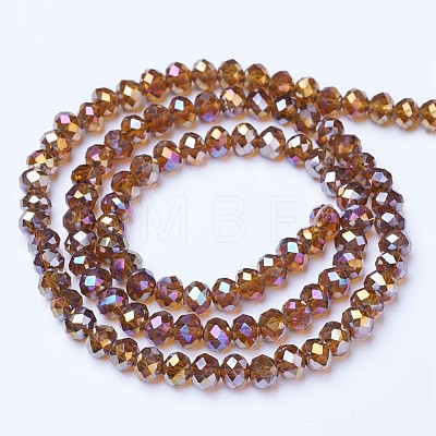 Electroplate Glass Beads Strands EGLA-A034-T8mm-B08-1