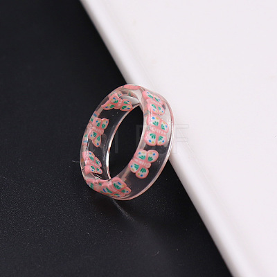 Transparent Resin Finger Rings WGC4E19-24-1