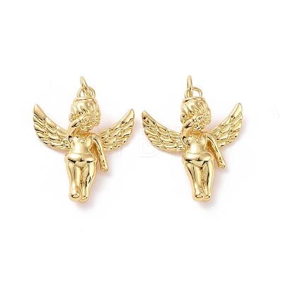 Angel Brass Pendants X-KK-G435-42G-1