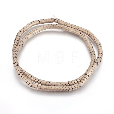 Electroplated Non-magnetic Synthetic Hematite Beads Strands G-P423-01-1