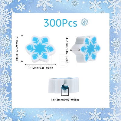 300Pcs Handmade Polymer Clay Beads CLAY-SC0001-83-1