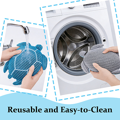 Polyester & PP Cotton Turtle Bathtub Water Cleaner AJEW-WH0816-628-1