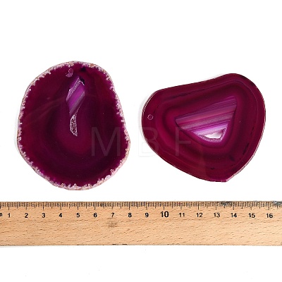 Dyed & Heated Natural Agate Slice Big Pendants GG-CBAAF67-02A-1