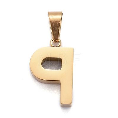 Ion Plating(IP) 304 Stainless Steel Letter Pendants STAS-H127-P-G-1