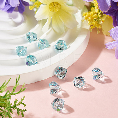 10Pcs Glass Imitation Austrian Crystal Beads GLAA-TADJ0001-11A-1