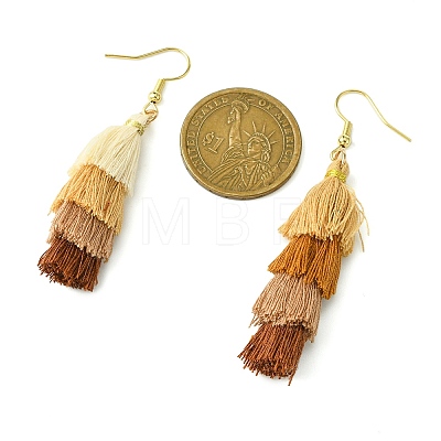 Colorful Tassel Pendants Dangle Earrings for Women EJEW-JE06109-1