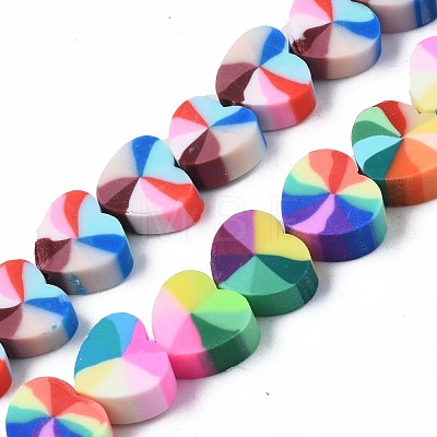 Handmade Polymer Clay Beads Strands CLAY-N008-002G-1