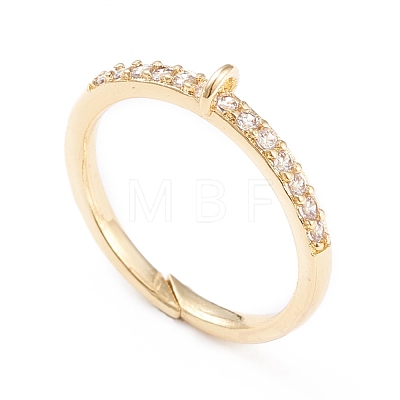 Brass Cuff Finger Ring Settings KK-L155-34G-1