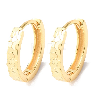 925 Sterling Silver Textured Hoop Earrings for Women EJEW-K317-05G-1