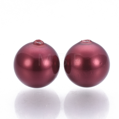 Spray Painted Shell Pearl Beads BSHE-Q031-14B-12mm-1