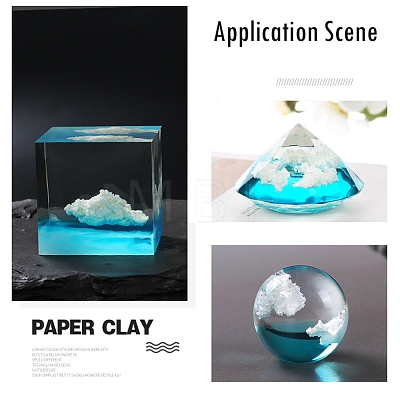 Cloud Paper Crane Ocean Fill Mud X-DIY-E032-04-1