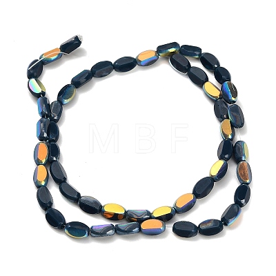 Electroplate Opaque Glass Beads EGLA-H112-06-HR05-1