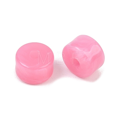 Two-Color Opaque Acrylic Imitation Gemstone Beads AC-CBA3EFE-02D-1