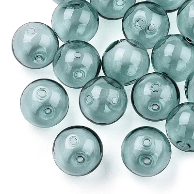 Transparent Blow High Borosilicate Glass Globe Beads LS-GLAA-T003-09E-1