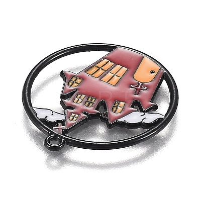 Halloween Theme Alloy Enamel Pendants ENAM-J649-12B-01-1