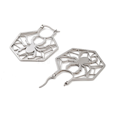 304 Stainless Steel Hoop Earrings EJEW-P271-09P-1