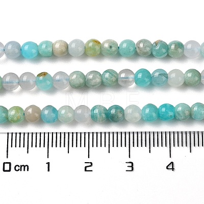 Natural Amazonite Round Beads Strands G-A025-01B-1
