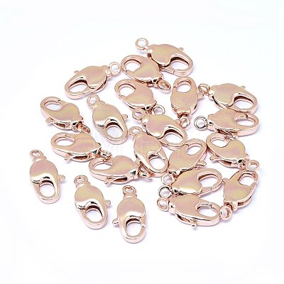 Brass Lobster Claw Clasps KK-F764-15RG-1