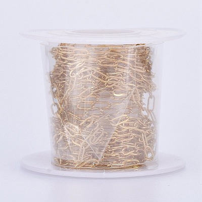 Soldered Brass Paperclip Chains CHC-G005-06G-01-1