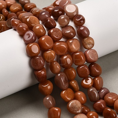 Natural Red Aventurine Beads Strands G-P568-C12-01-1