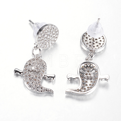 (Jewelry Parties Factory Sale)Brass Dangle Stud Earrings EJEW-K065-06P-1