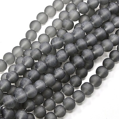 Baking Paint Transparent Glass Beads Strands X-GLAA-S031-12mm-12-1