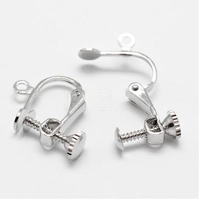 Brass Screw Clip Earring Converter KK-P068-09-1