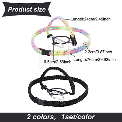2 Sets 2 Colors Nylon Vacuum Cup Handle Sling FIND-GO0001-10-1