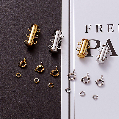 Brass Magnetic Slide Lock Clasps KK-TA0007-17-1
