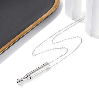 Anti-Tarnish 304 Stainless Steel Cable Chain Breathing Necklaces NJEW-M050-02P-1