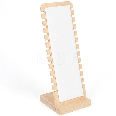 12-Slot Wood Necklaces Organizer Display Stands NDIS-WH20003-01C-1