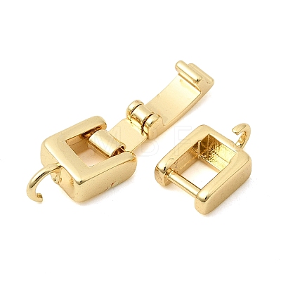 Brass Fold Over Clasps KK-Z150-20G-02-1