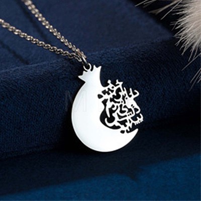 304 Stainless Steel Laser Cut Pendant Necklaces FS-WGA4904-32-1