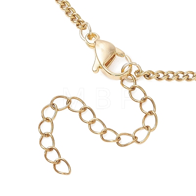 Adjustable 304 Stainless Steel Curb Chain Lariat Necklaces NJEW-JN05857-1
