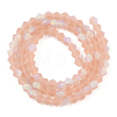 Imitate Austrian Crystal Bicone Frosted Glass Beads Strands EGLA-A039-T4mm-MB12-1